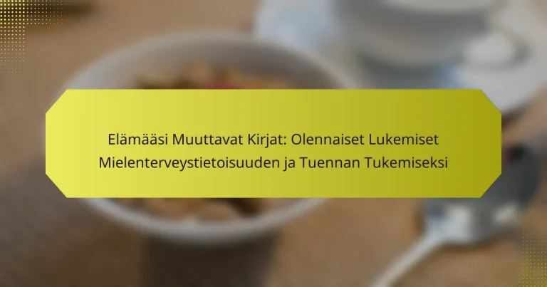 Elämääsi Muuttavat Kirjat: Olennaiset Lukemiset Mielenterveystietoisuuden ja Tuennan Tukemiseksi