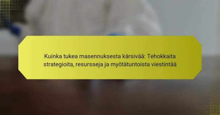 Kuinka tukea masennuksesta kärsivää: Tehokkaita strategioita, resursseja ja myötätuntoista viestintää