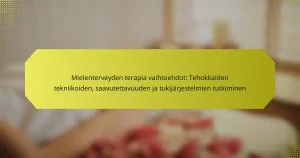 Mielenterveyden terapia vaihtoehdot: Tehokkaiden tekniikoiden, saavutettavuuden ja tukijärjestelmien tutkiminen