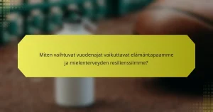 Miten vaihtuvat vuodenajat vaikuttavat elämäntapaamme ja mielenterveyden resilienssiimme?