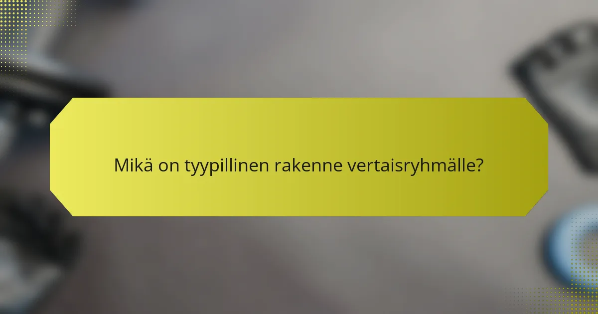 Mikä on tyypillinen rakenne vertaisryhmälle?